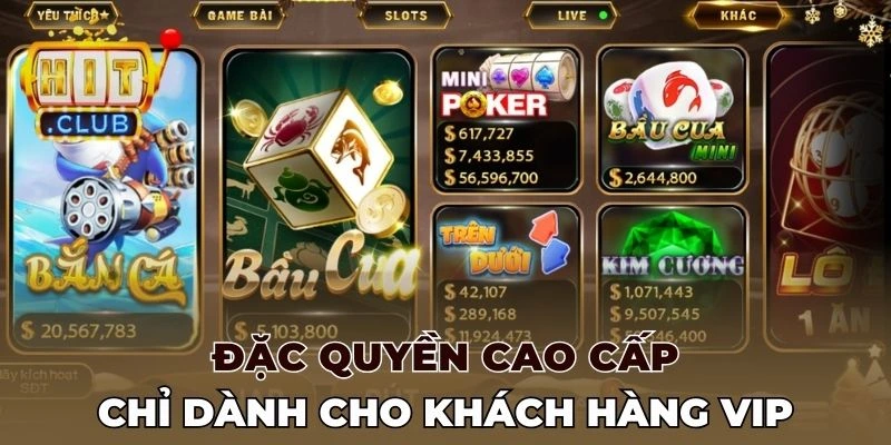 Đặc quyền cao cấp chỉ dành cho khách hàng VIP
