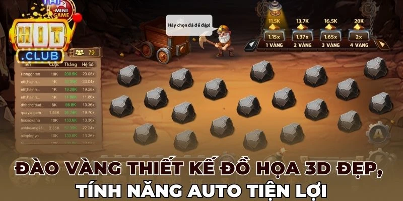 Đào vàng thiết kế đồ họa 3D đẹp, tính năng auto tiện lợi